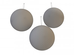 Christmas balls gold 3D Model