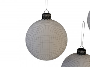 Christmas balls gold 3D Model