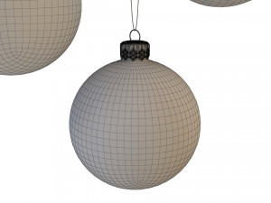 Christmas balls gold 3D Model