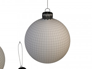 Christmas balls gold 3D Model