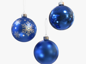 Christmas balls blue Modelo 3D