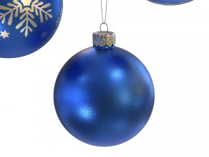 Christmas balls blue 3D Model