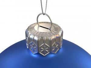 Christmas balls blue 3D Model