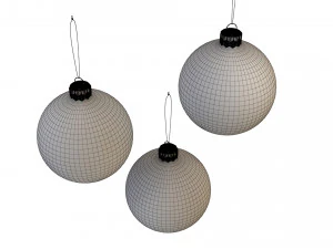 Christmas balls blue 3D Model
