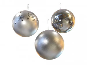 圣诞球银 3D 模型