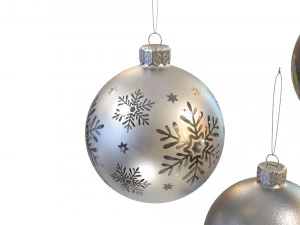 圣诞球银 3D 模型