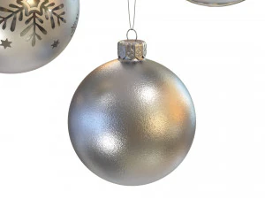 圣诞球银 3D 模型