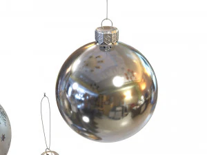 圣诞球银 3D 模型