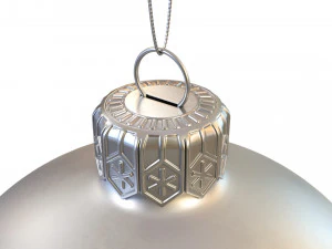 圣诞球银 3D 模型