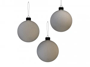 圣诞球银 3D 模型