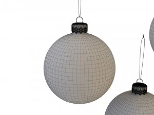 圣诞球银 3D 模型