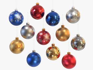 圣诞球集合 3D 模型