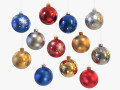 Christmas balls collection 3D Model