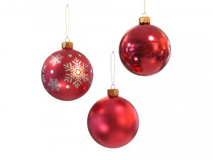Christmas balls collection 3D Model