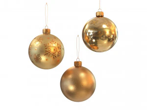 Christmas balls collection 3D Model