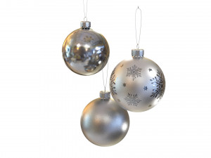 Christmas balls collection 3D 模型