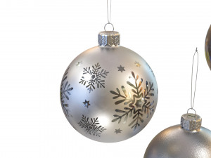 Christmas balls collection 3D 模型