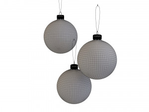 Christmas balls collection 3D 模型