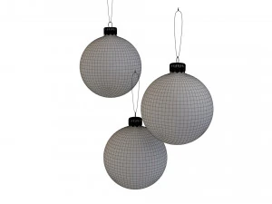 Christmas balls collection 3D Model