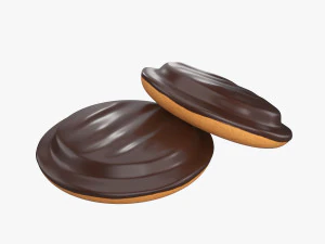 Kue coklat dan diisi Model 3D