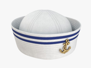 Navy sailor hat Modelo 3D