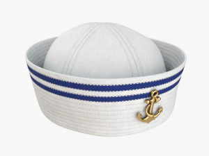 Gorro marinero azul marino Modelo 3D