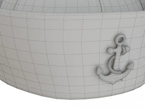 Chapeau marin marine Modèle 3D
