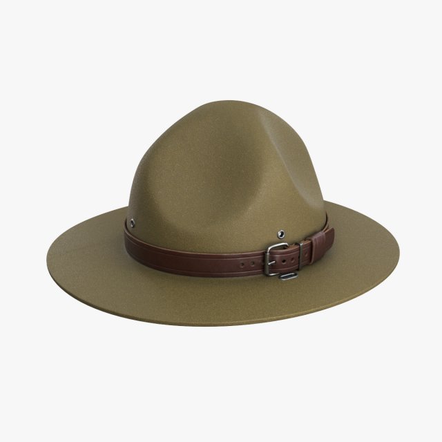 Scout campaign hat 3D Model .c4d .max .obj .3ds .fbx .stl .blend 