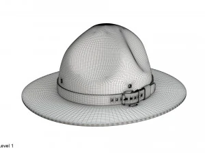 Chapeau de campagne scoute Modèle 3D