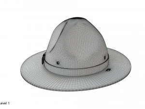 Chapeau de campagne scoute Modèle 3D