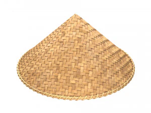 Cappello di bamb&ugrave; asiatico Modello 3D