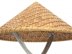 Cappello di bamb&ugrave; asiatico Modello 3D