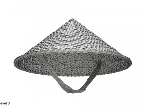 Cappello di bamb&ugrave; asiatico Modello 3D