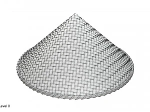 Cappello di bamb&ugrave; asiatico Modello 3D
