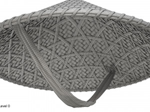 Asian bamboo hat 3D Model
