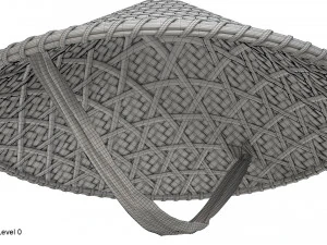 Cappello di bamb&ugrave; asiatico Modello 3D