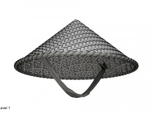 Cappello di bamb&ugrave; asiatico Modello 3D