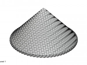 Asian bamboo hat 3D Model