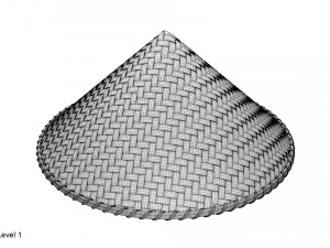 Cappello di bamb&ugrave; asiatico Modello 3D