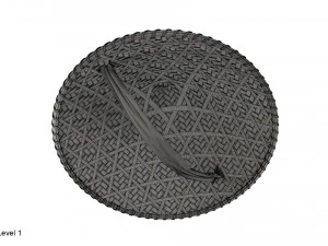 Cappello di bamb&ugrave; asiatico Modello 3D