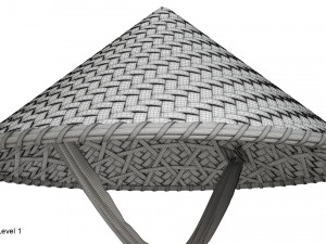 Asian bamboo hat 3D Model