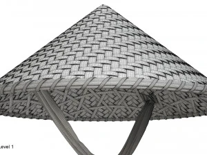 Cappello di bamb&ugrave; asiatico Modello 3D