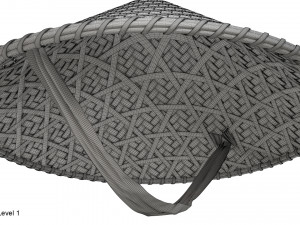 Asian bamboo hat 3D Model