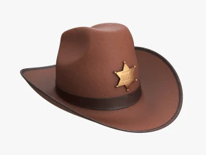 sombrero de sheriff Modelo 3D