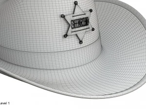 Kapelusz szeryfa Model 3D