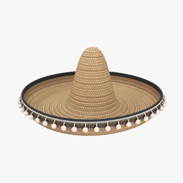 Sombrero Modelo 3D .c4d .max .obj .3ds .fbx .stl .blend 