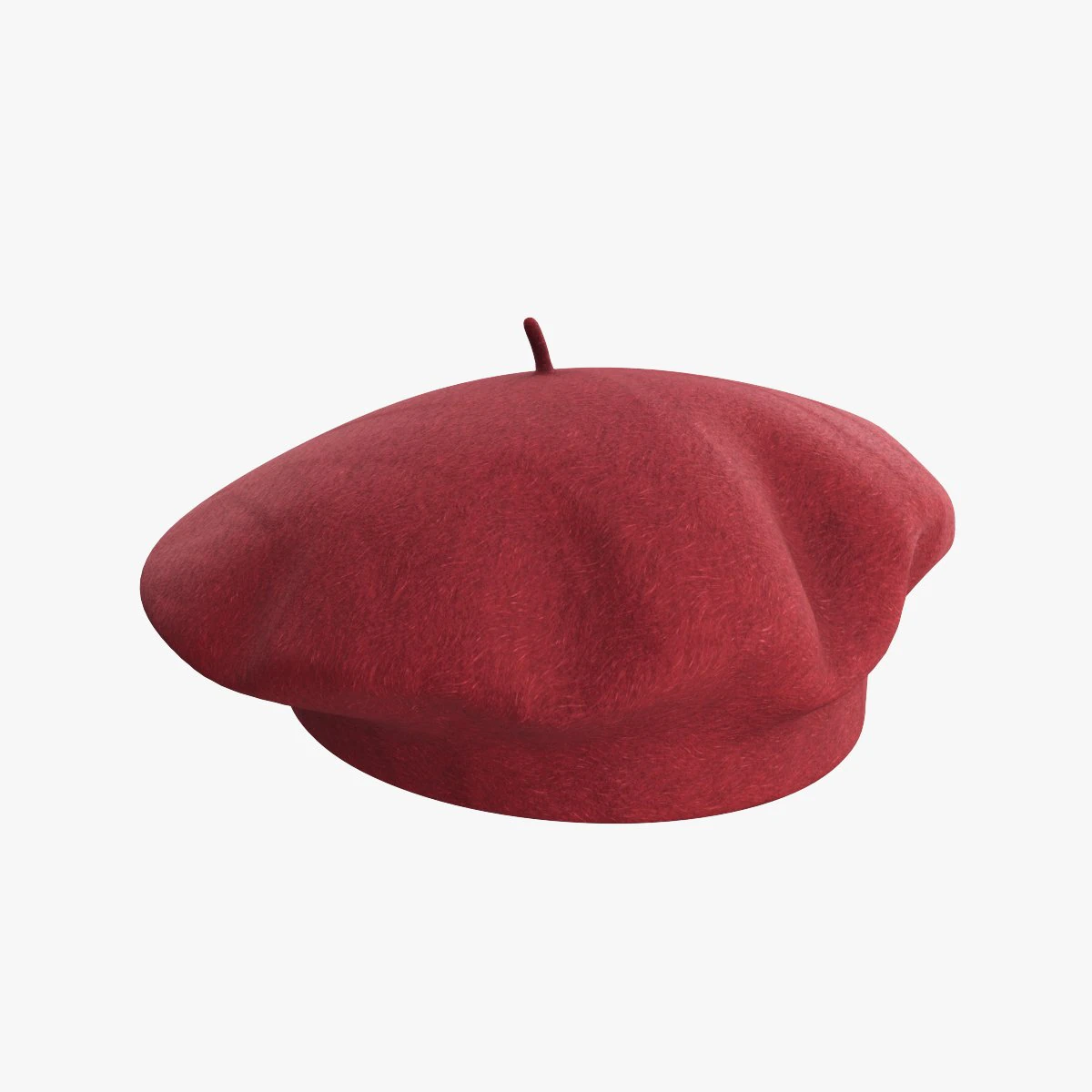 Beret hat 3D Model .c4d .max .obj .3ds .fbx .stl .blend 