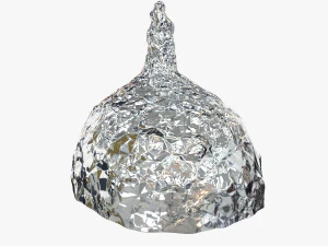 Hoed van aluminiumfolie 3D Model