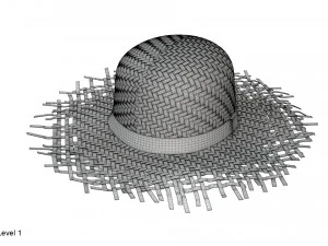 Cappello di paglia Modello 3D