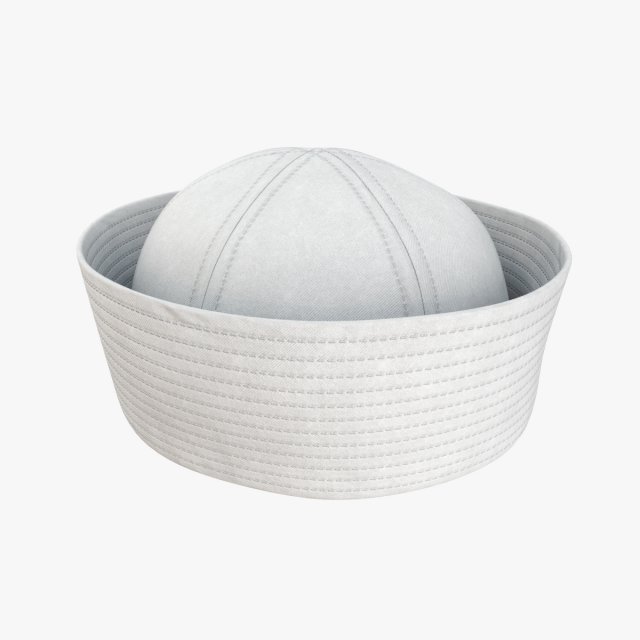 Sailor hat 3D Model .c4d .max .obj .3ds .fbx .stl .blend 